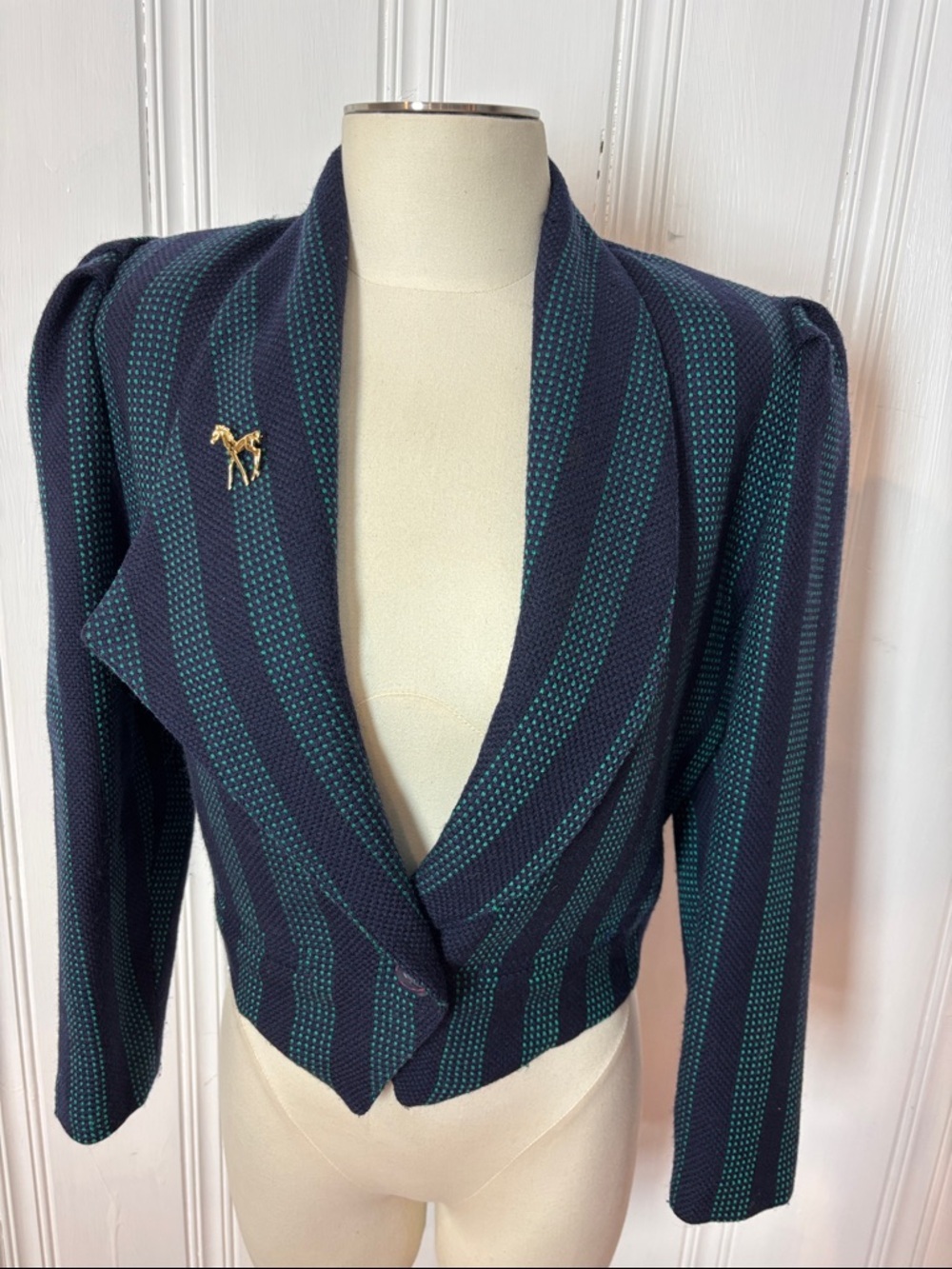 Vintage ULTIMA Paris Cropped Asymmetrical Blazer - Size Small (estimated)